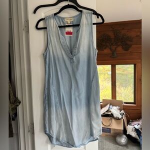 Cloth & Stone Sky Blue Denim Dress